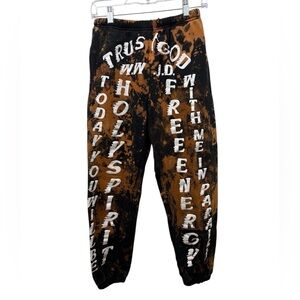Graphic Black and Brown Joggers